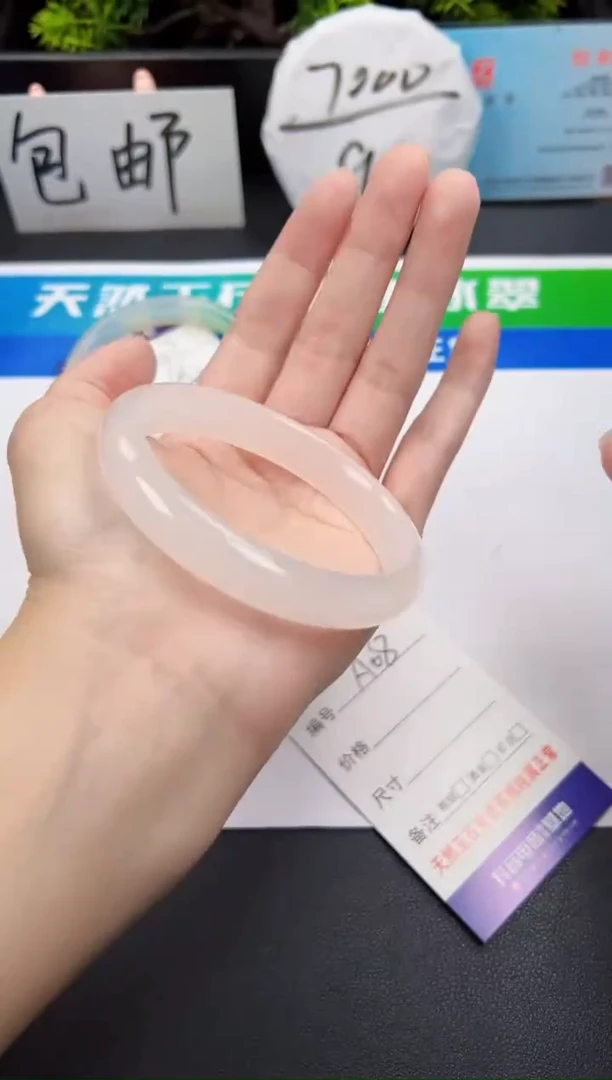 【闪购商品】石英质玉手镯未镶嵌008 正白 51-62