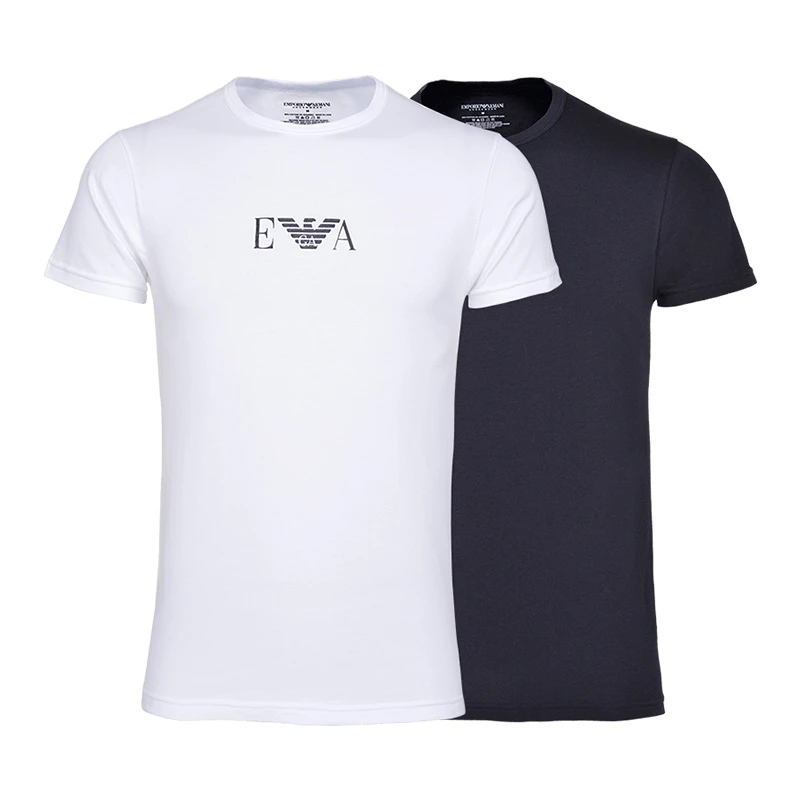 Emporio Armani/安普里奥·阿玛尼夏季时尚半袖男士T恤两件装91935
