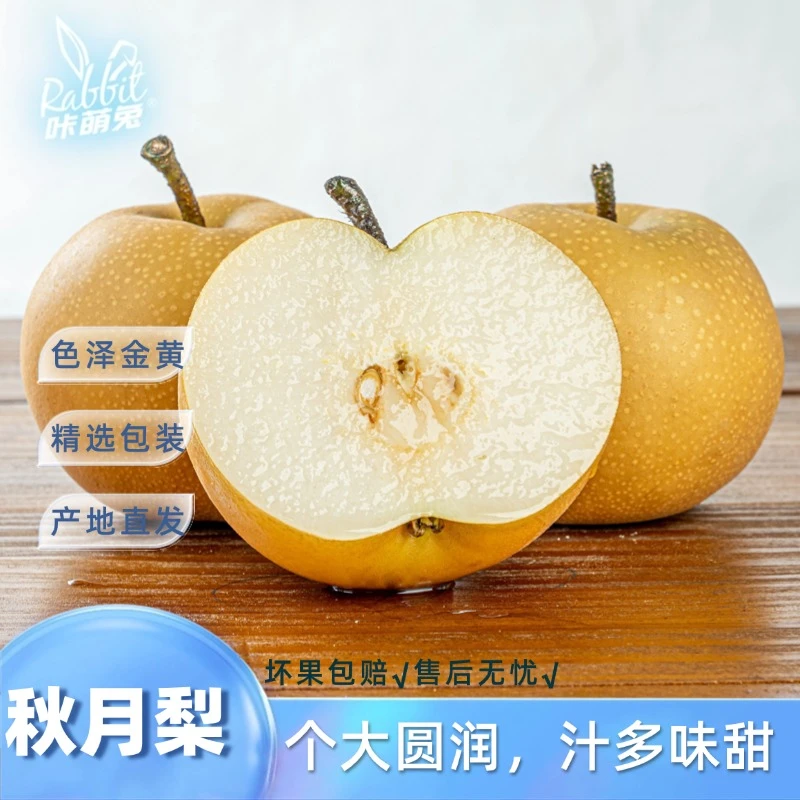 【咔萌兔】莱西秋月梨4.5-5斤家庭装脆甜可口皮薄多汁ww