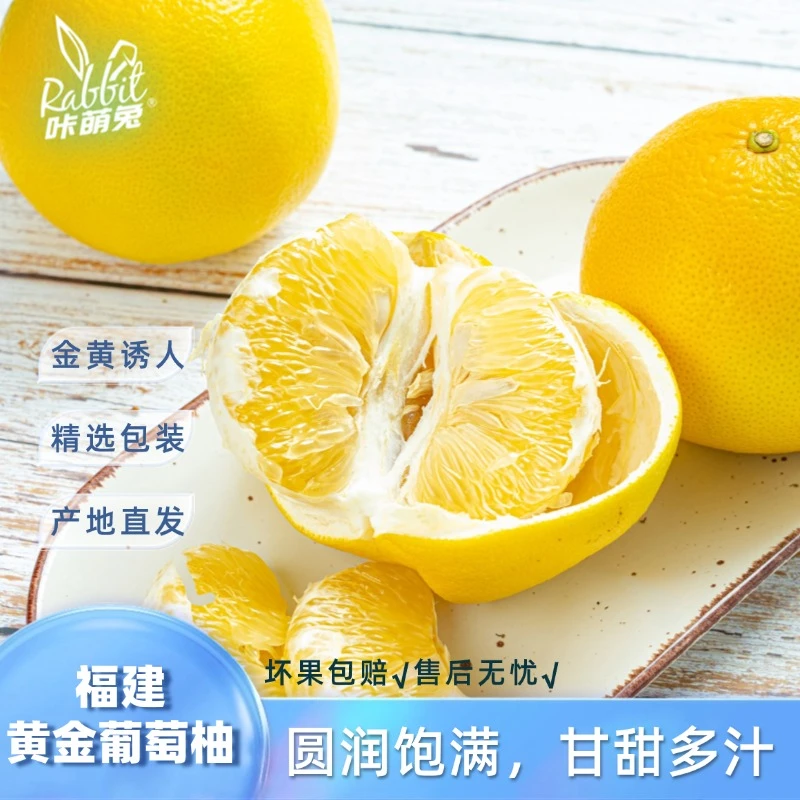 【咔萌兔】正宗福建黄金葡萄柚4.5-5斤家庭装圆润饱满甘甜多汁