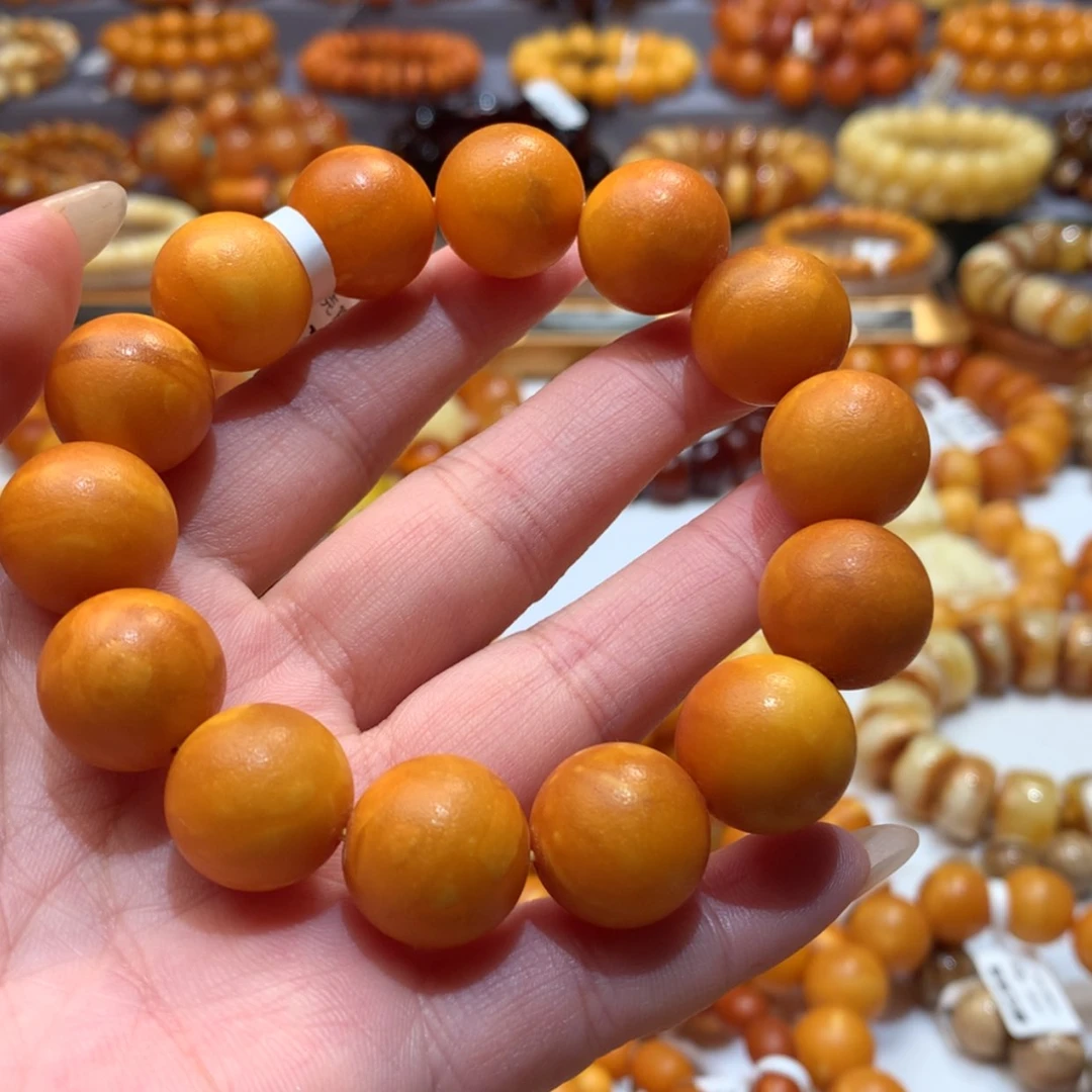 【闪购商品】蜜蜡手串未镶嵌山*蛋蜜蜡手串