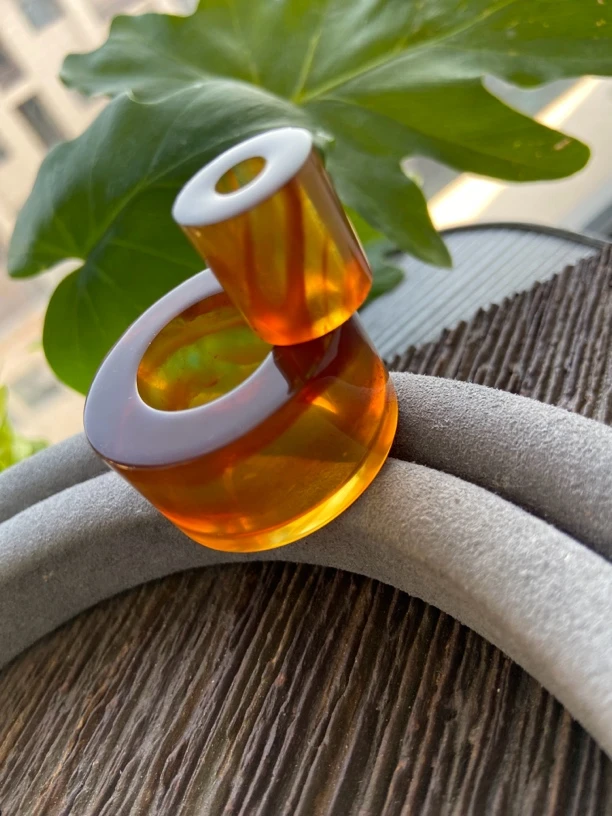 天然缅甸综珀扳指指环