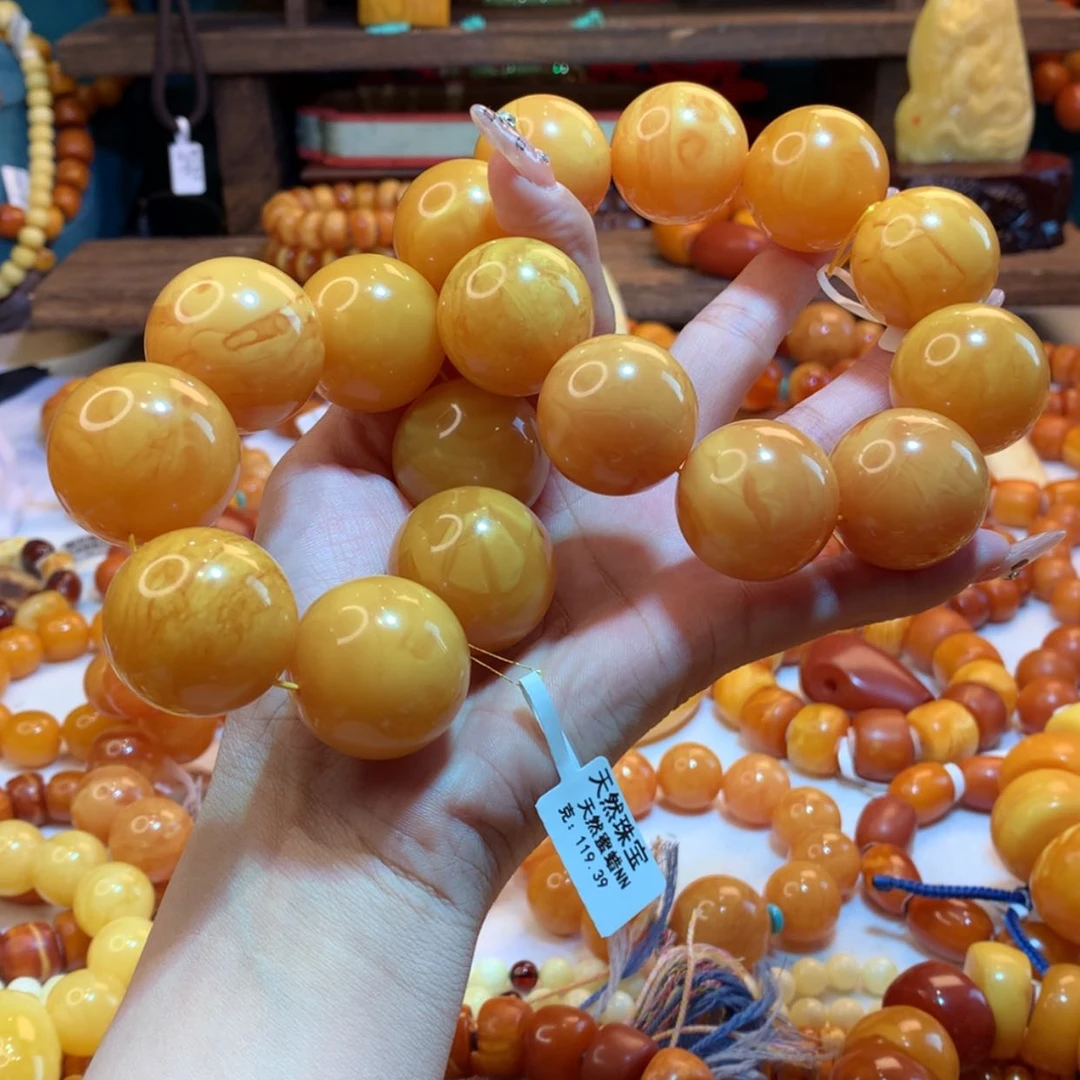 【闪购商品】蜜蜡手串未镶嵌季**花蜜蜡