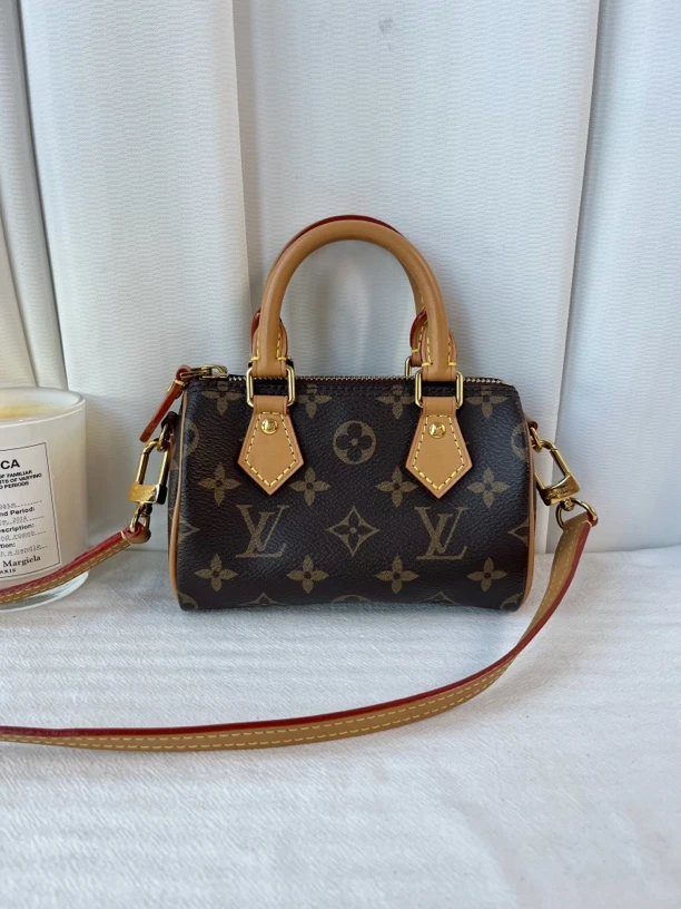 95新 LouisVuitton/路易威登 LV全原speedy nano手提单肩斜挎包