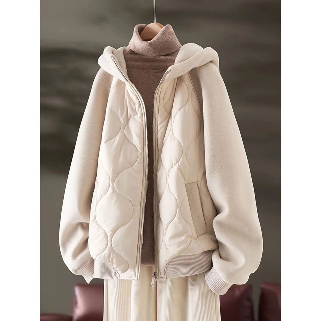 连帽棉衣女2023冬季新款宽松显瘦保暖棉袄加厚夹棉外套