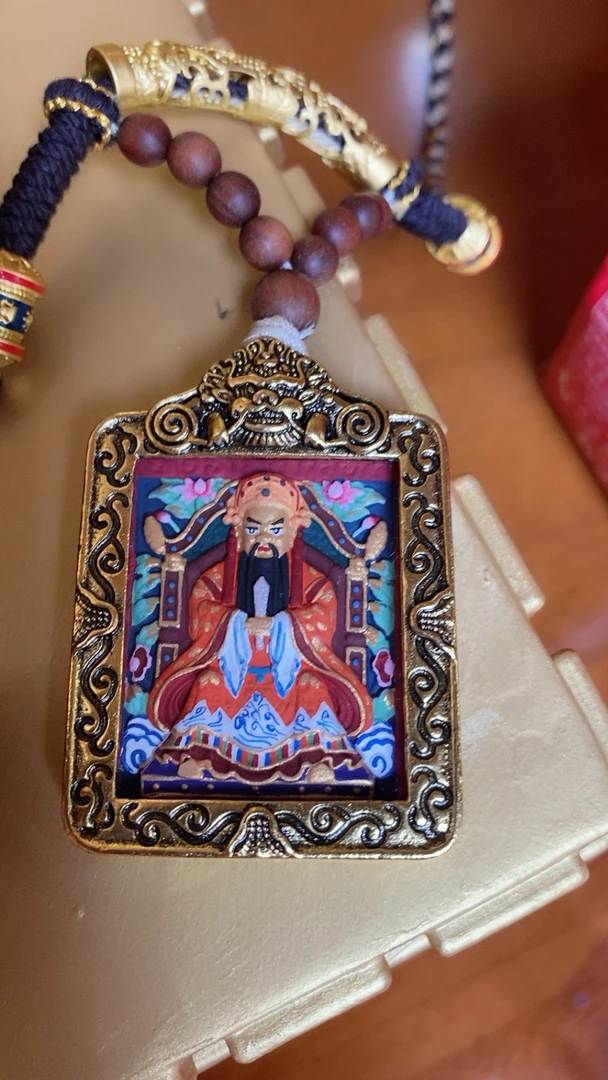 非金属项链 手绘五台山五爷包含绳子锦带