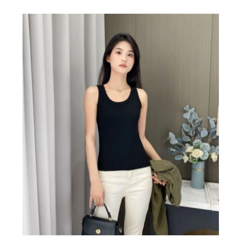 【专享】玫瑰精油养肤保暖背心百搭气质显瘦紧身无袖女士春夏打底衣