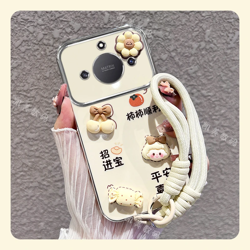 适用畅享70x手机壳柿柿顺利大视窗电镀硅胶女款可爱全包防摔软壳