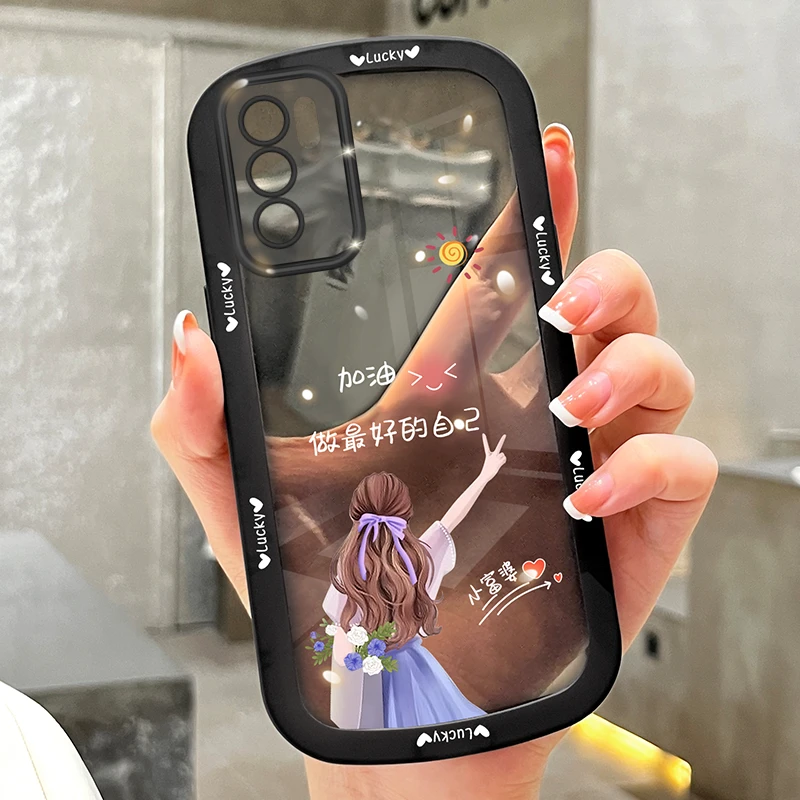 适用opporeno6手机壳reno6pro做好自己透明硅胶全包防摔女款软壳