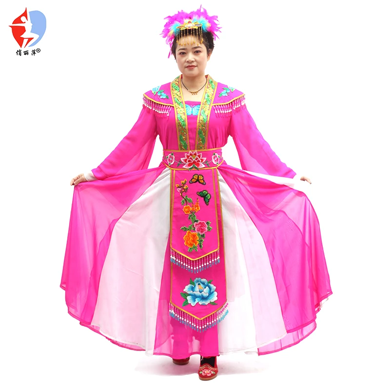 新款贵妃服扭秧歌服装广场舞蹈表演出服扇子舞东北大秧歌舞服