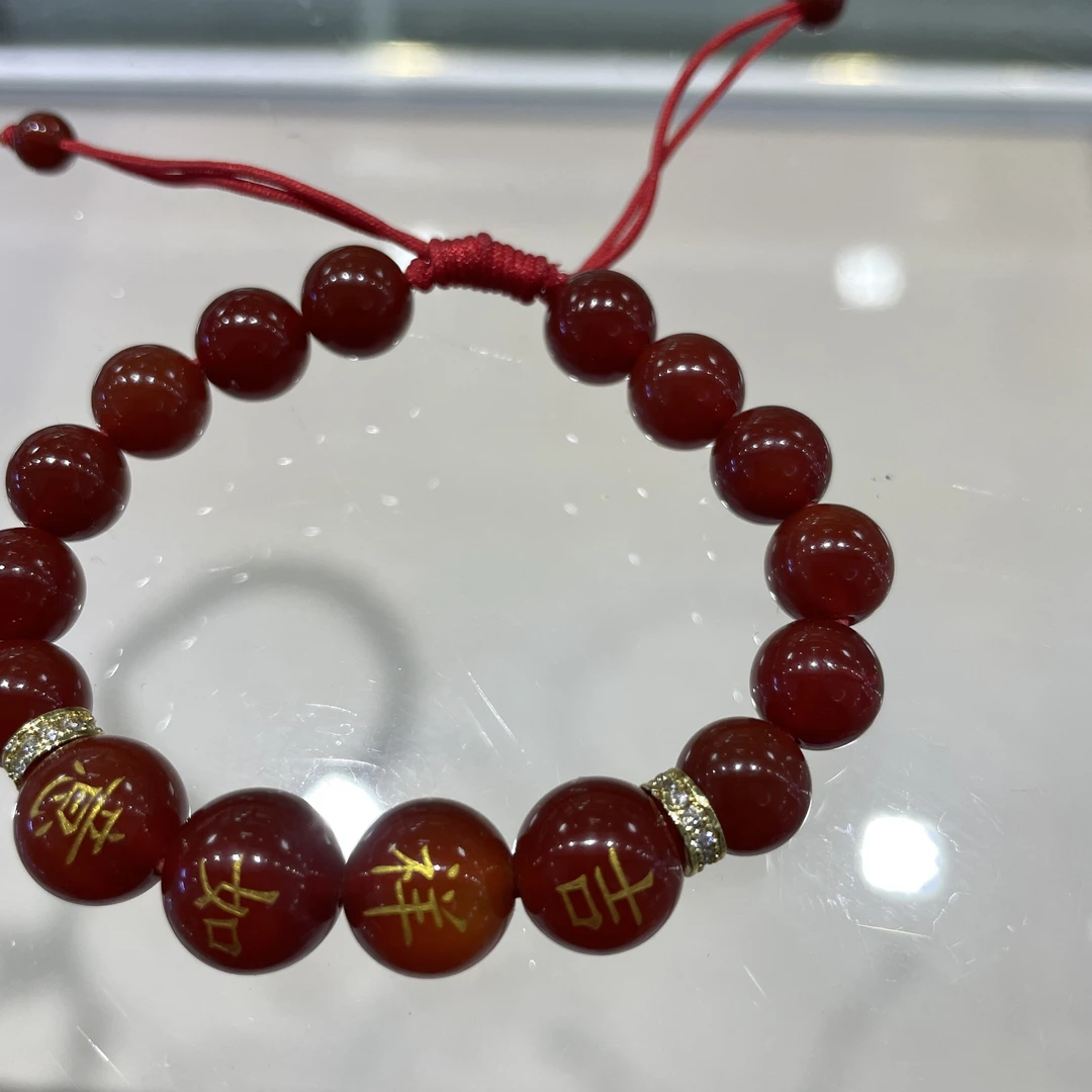 带字满珠全手链绿草莓黄水晶粉晶百变时尚饰品单圈百搭精美手工