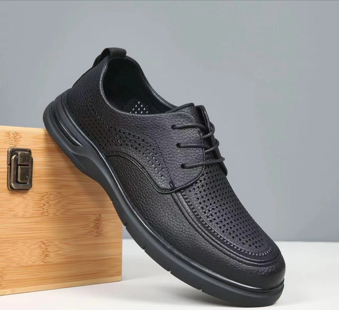 巨邦品牌  洞洞凉鞋 镂空凉鞋 平底平跟 系带 网眼休闲流行男凉鞋