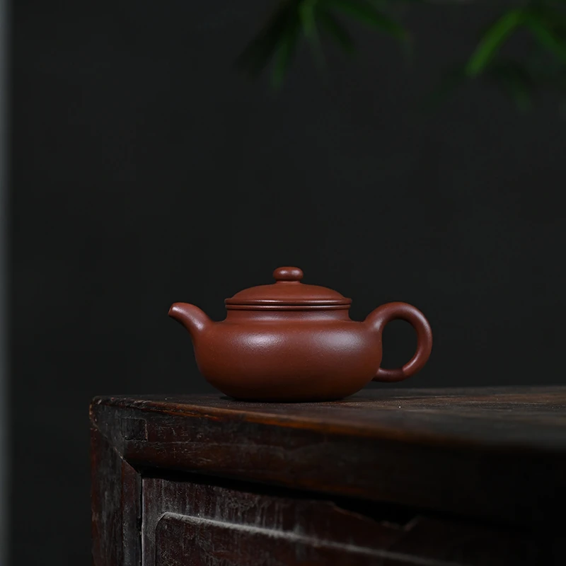 高端茶器精品原矿红皮龙仿古壶准正高亲工高水平手制精美紫砂壶