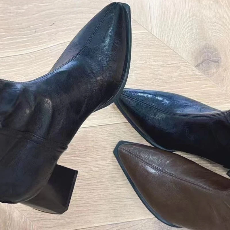 【PGXIAOM】小二定制短靴2077-12 （跟高6cm筒高11cm左右）