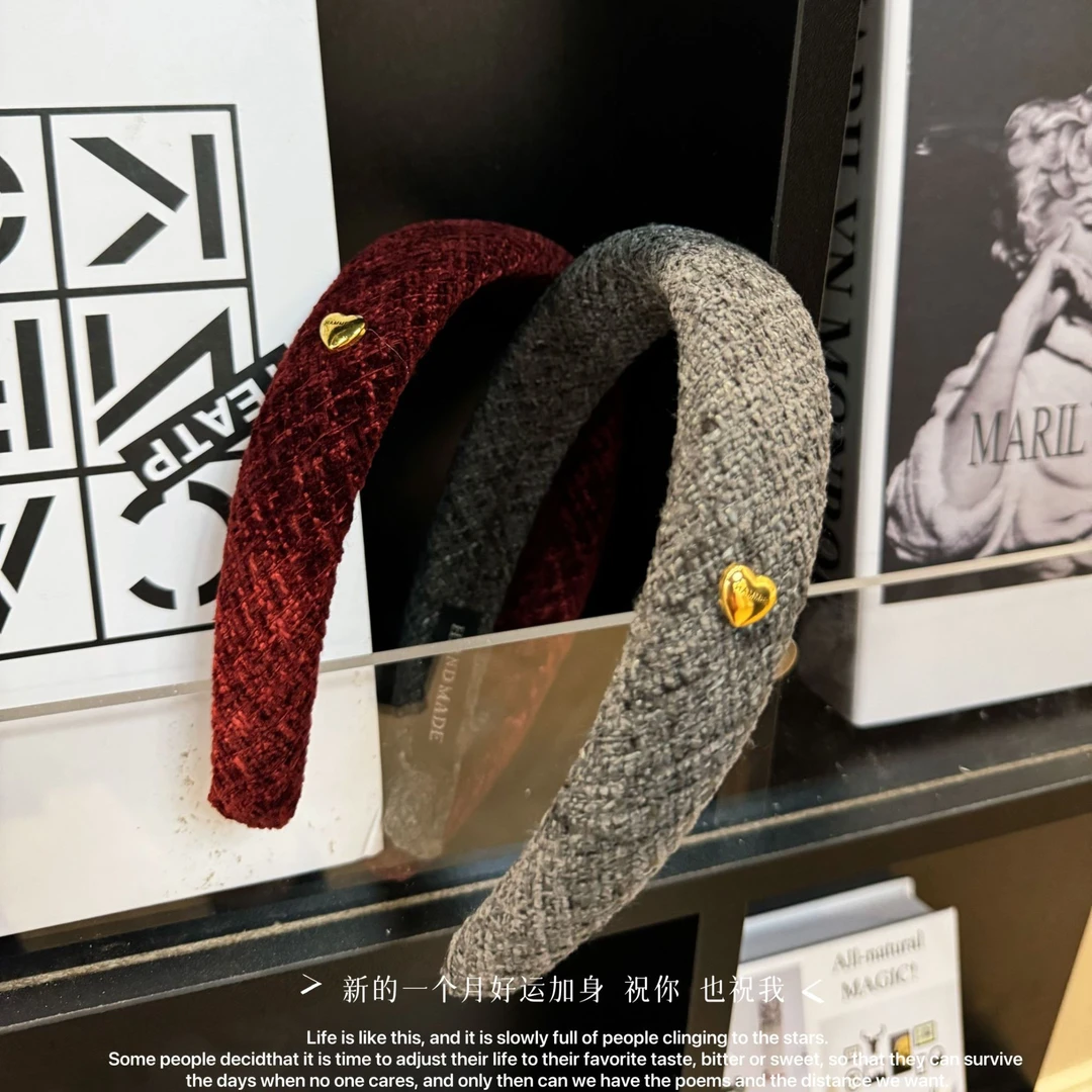 【PGXIAOM】小二定制金扣心发箍FG0419