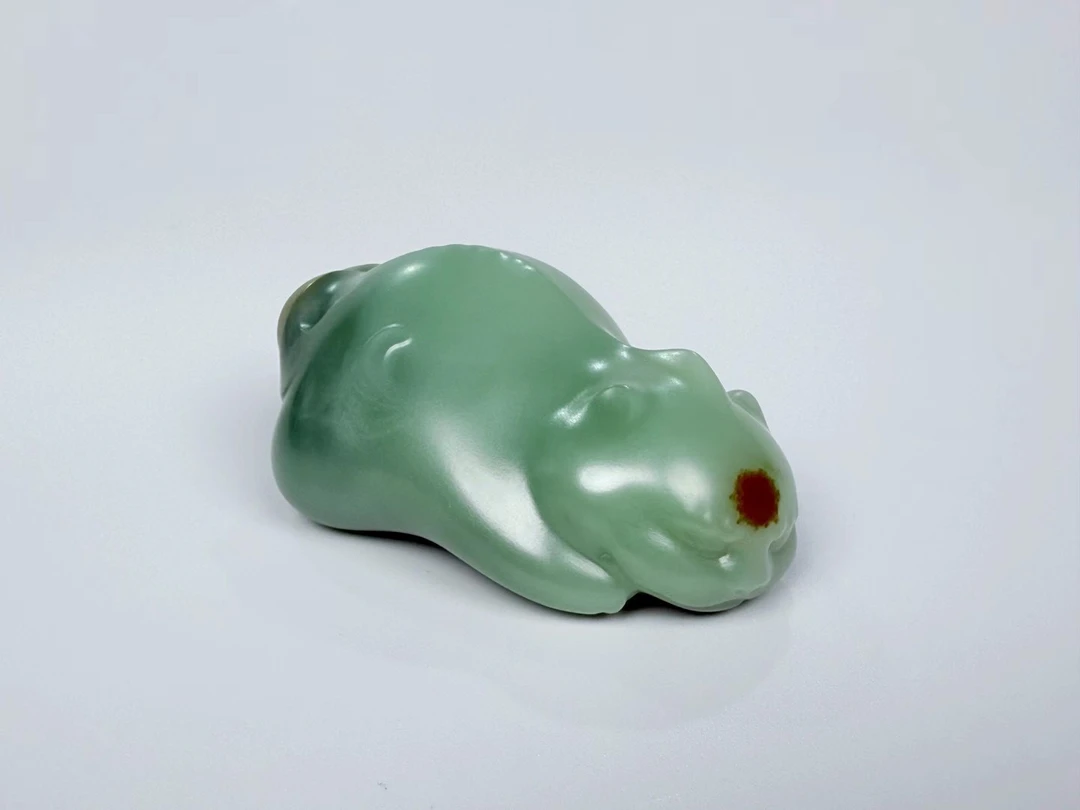 和田玉碧玉粉青《貔貅》