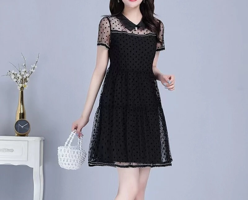 X160连衣裙新款女高级感端庄大气质贵夫人中长裙子