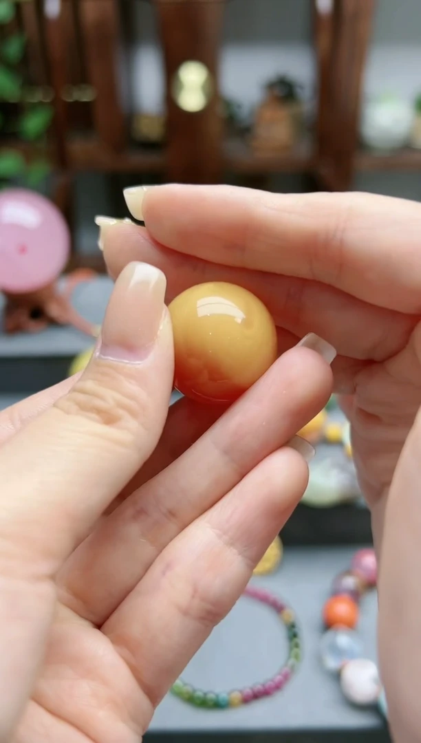 【闪购商品】蜜蜡裸石未镶嵌蜜蜡单珠锁骨链*1 NN