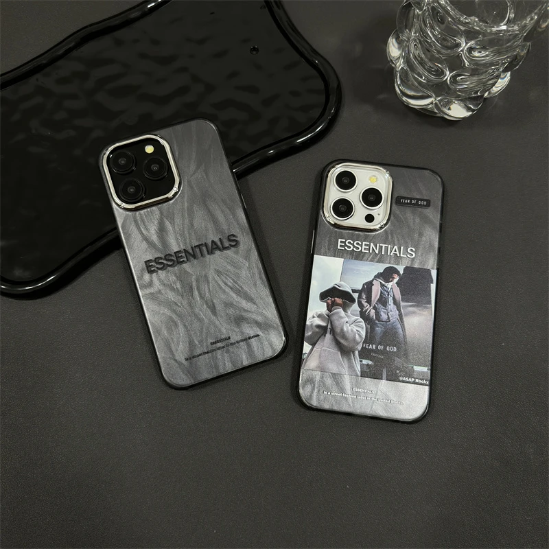 个性创意潮牌ESS苹果手机壳适用iPhone15pro全包14简约高级13防摔