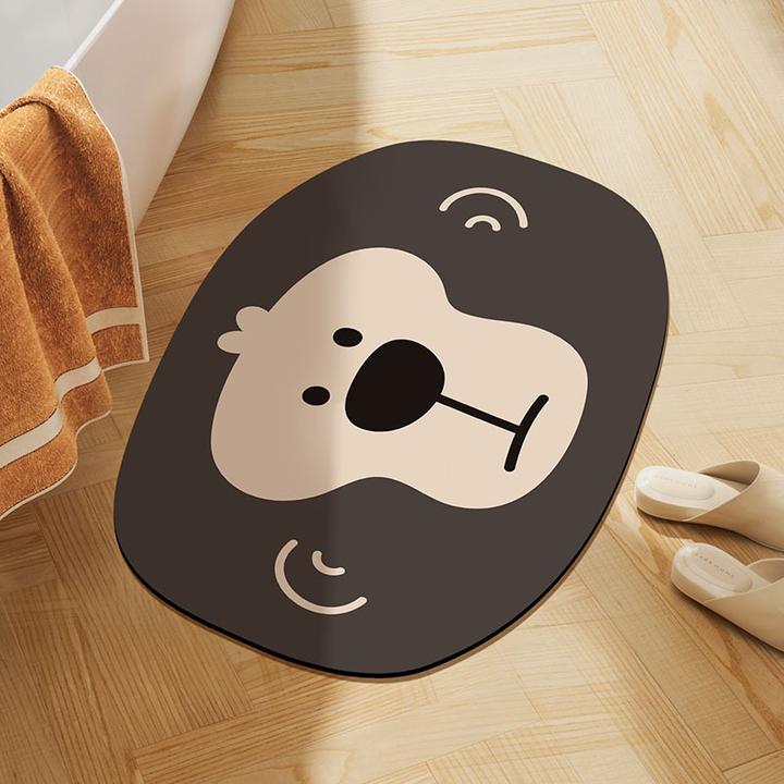 家用浴室吸水垫硅藻泥地垫厕所卫生间门口速干防滑脚垫厨房进门垫