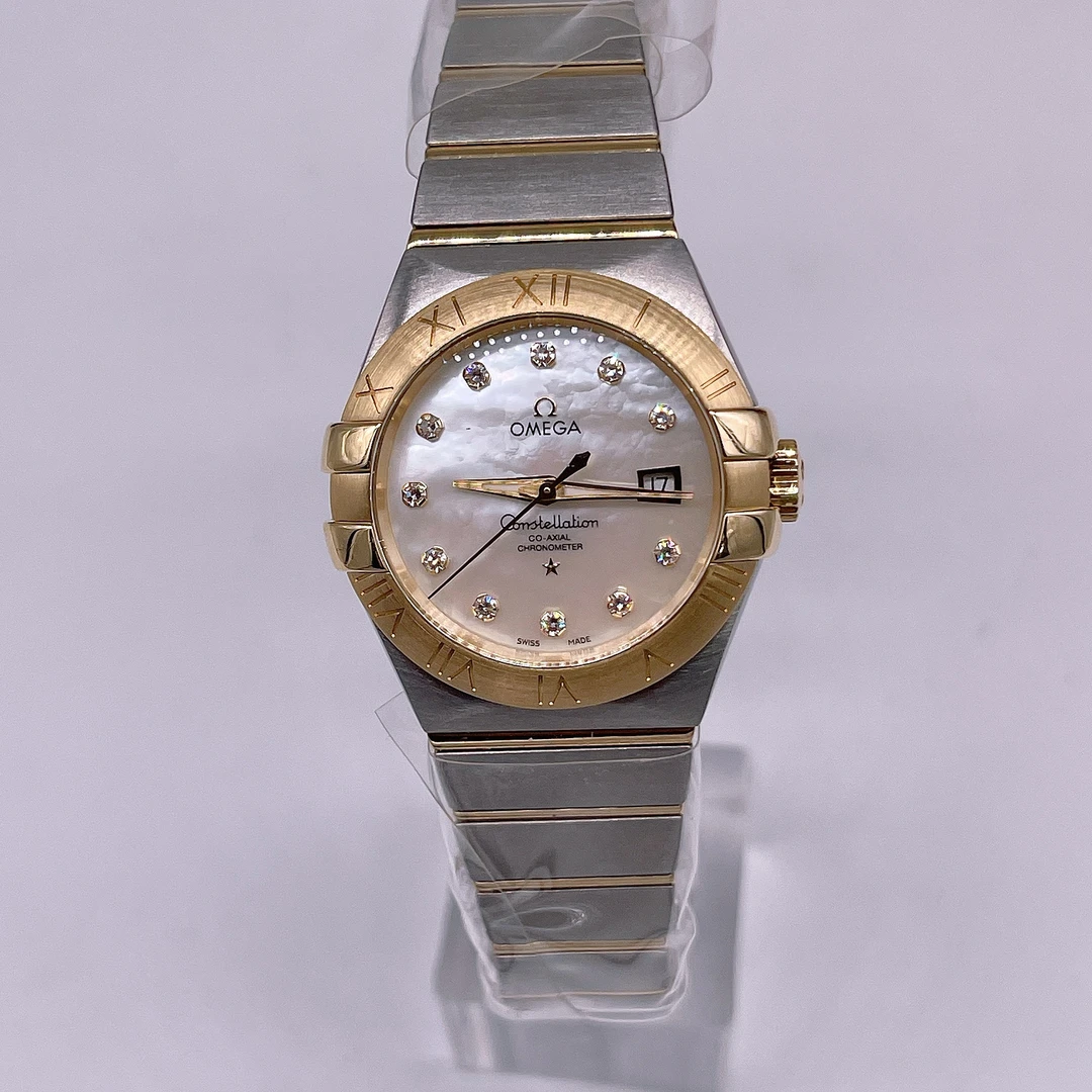 95新 Omega/欧米茄 星座女表，自动机械，31表径，时尚大方