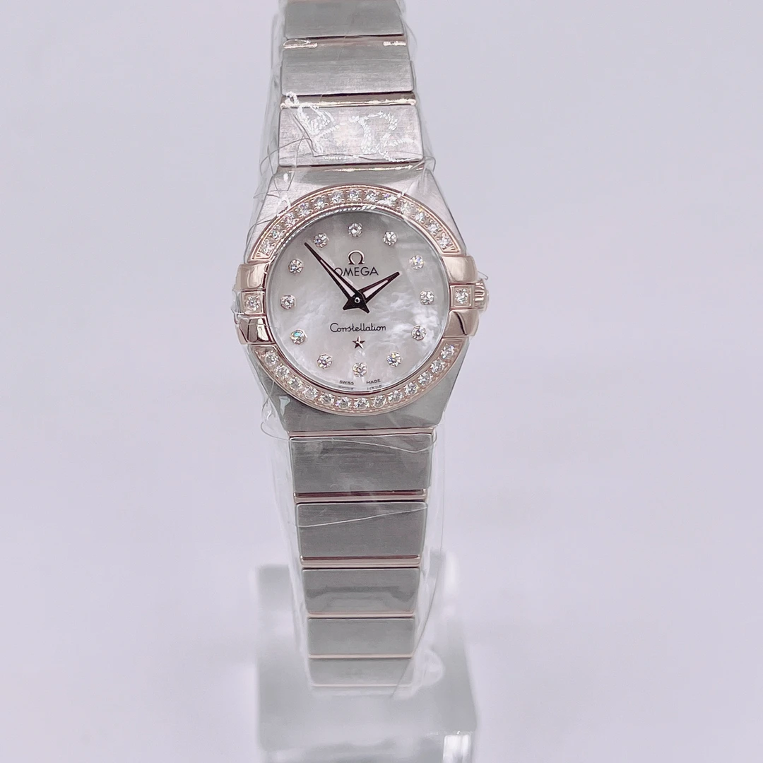 95新 Omega/欧米茄 嘉兴慕时名品，星座女表，24口径/原钻/原装无修