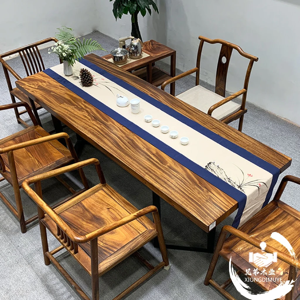 胡桃木大板原木原纹整板茶桌茶台实木大板办公书桌等（购板定金）