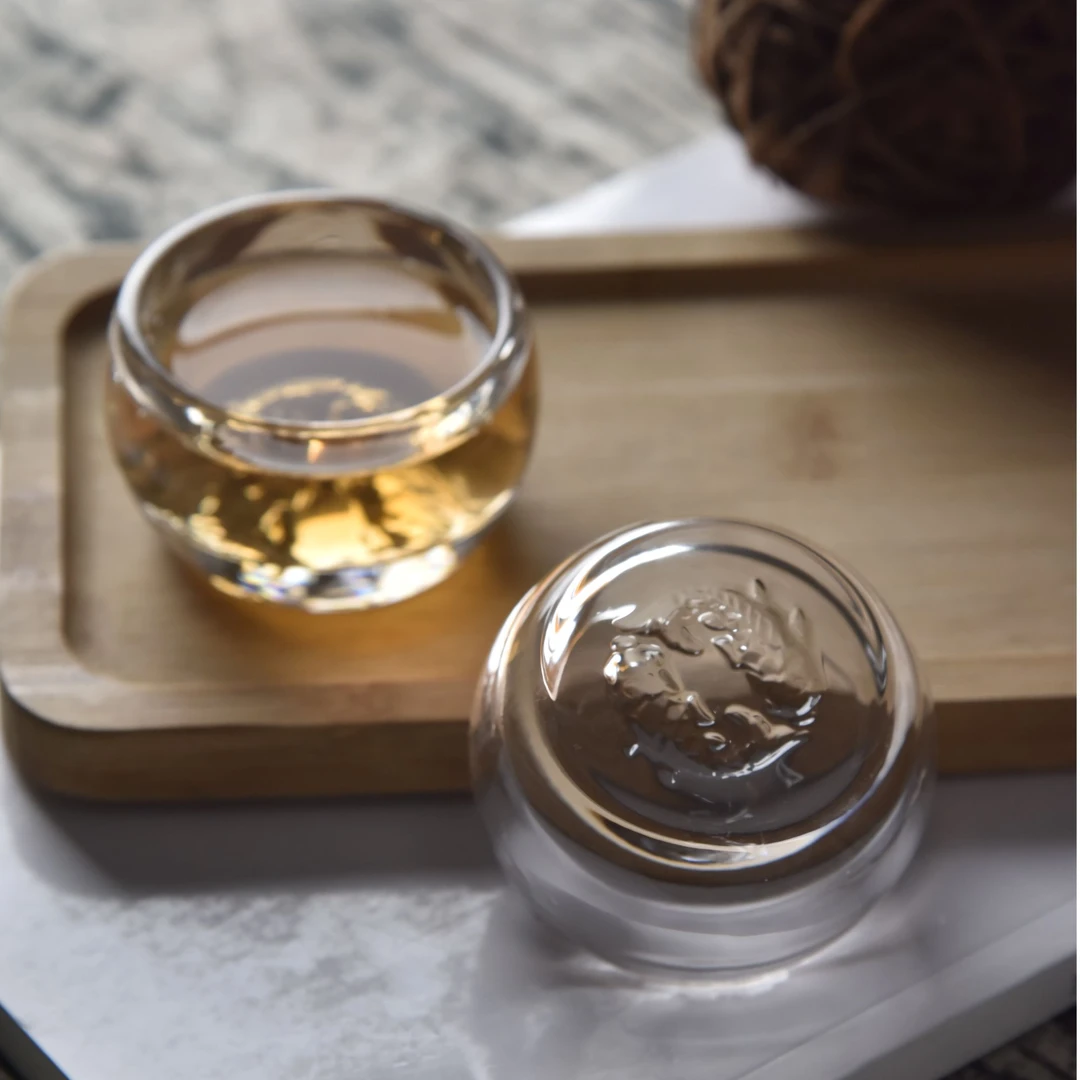 六支装 50ml  A级无铅水晶玻璃材质 双鱼扳指杯