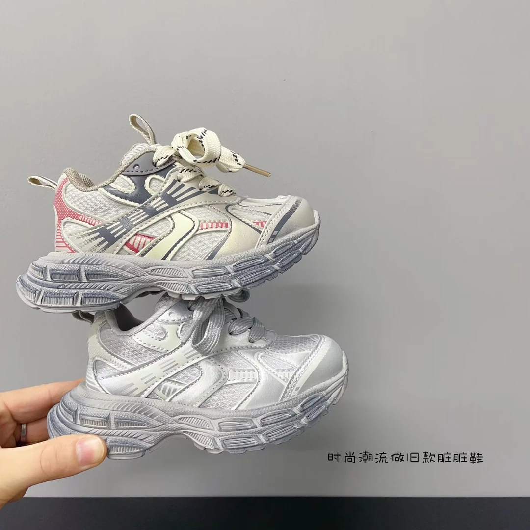 249909 儿童老爹鞋春秋2024新款网红运动鞋男童厚底女童鞋子透气