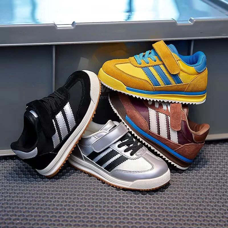 242177 复古德训鞋2024秋季新款男女童百搭厚底休闲轻便运动板鞋