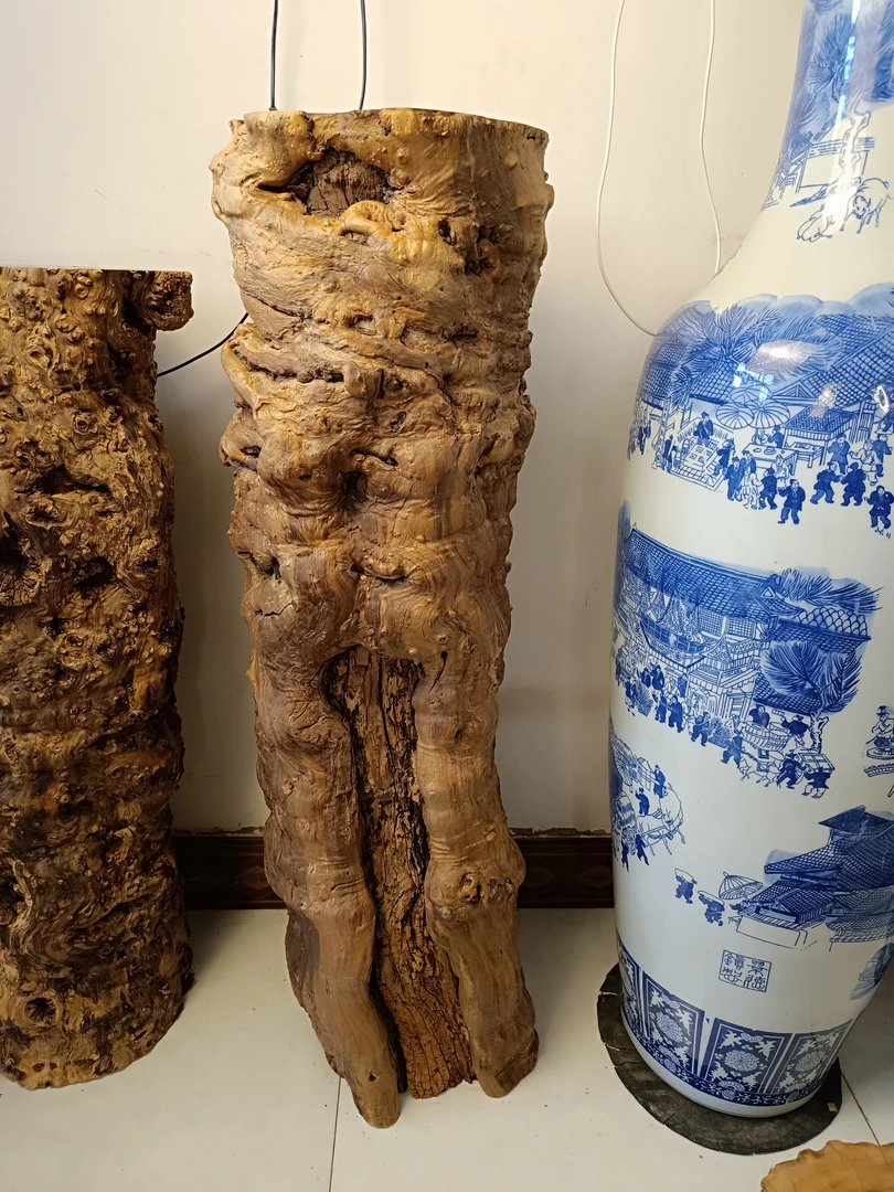 百年雷击枣木干料精品树墩木方