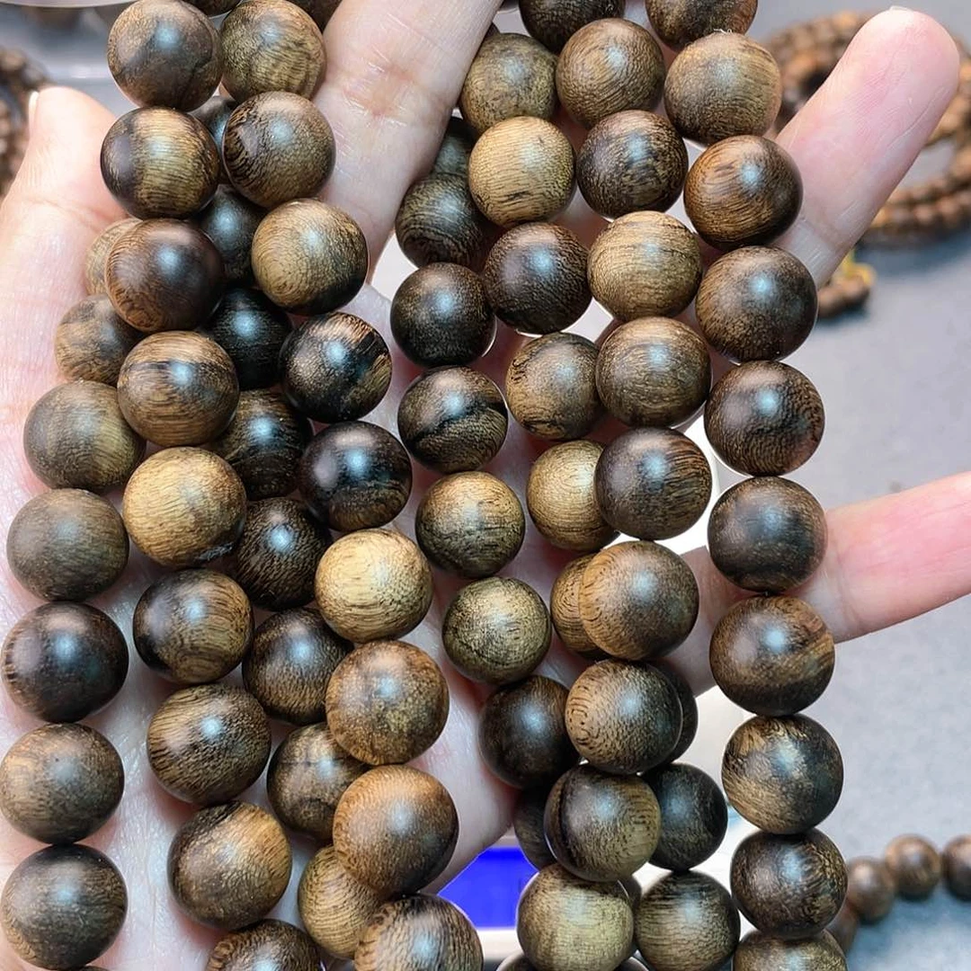 沉香手串顺***?白棋瘤疤1.2