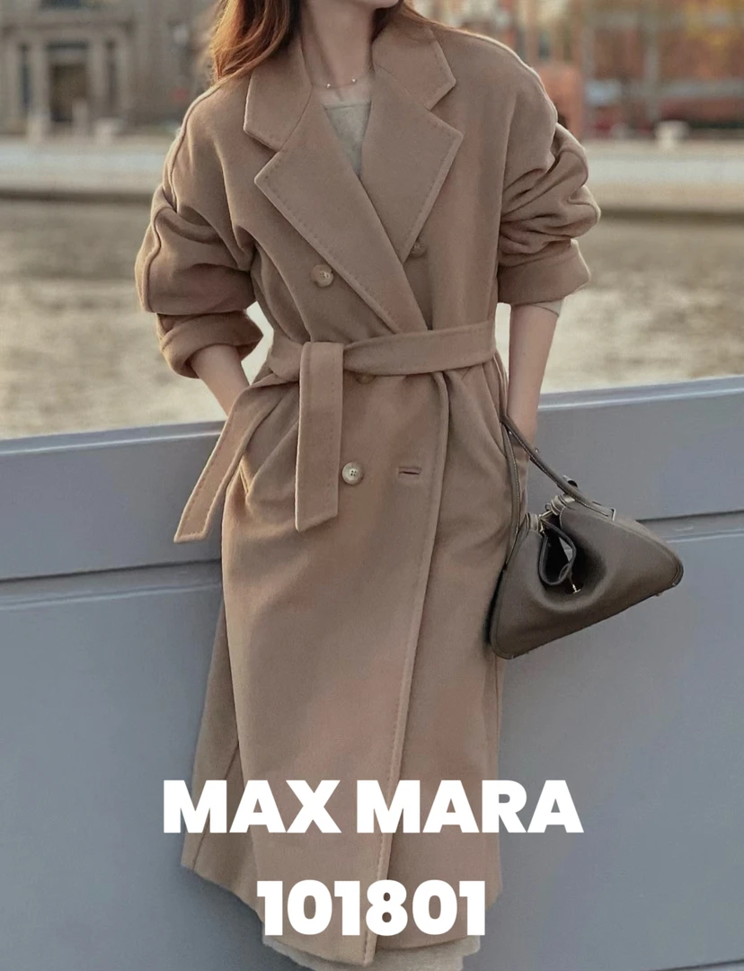 全新未使用 MaxMara MaxMara 101801羊毛羊绒外套大衣 4色