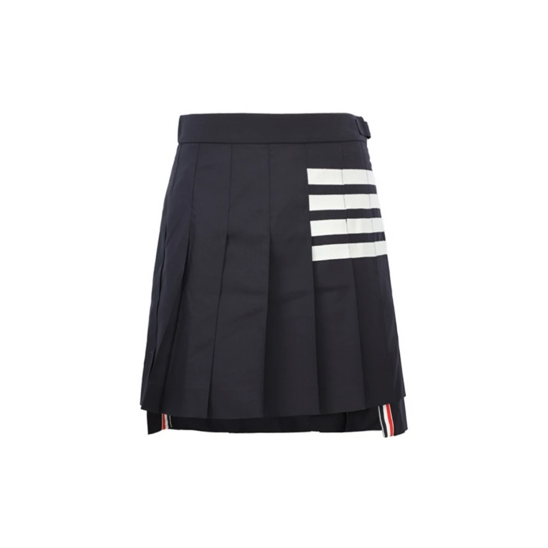 全新未使用 THOMBROWNE 经典四条纹百褶半身裙 女款