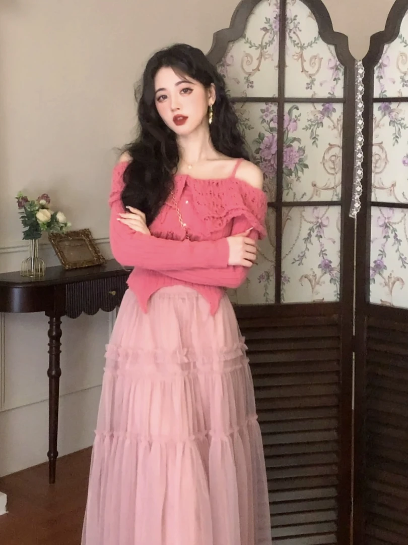 【祖祖专属】【爱丽丝甜梦】＜祖祖zuzu＞法式蕾丝针织吊带上衣ZZ183