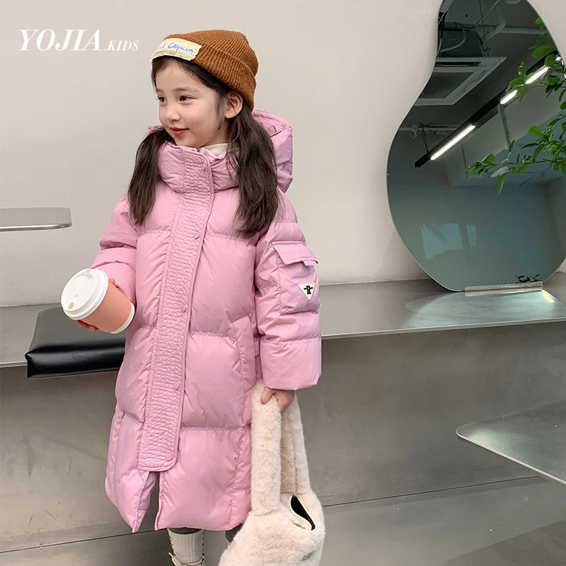 童装女童长款羽绒服冬季新款儿童teflon三防加厚外套小女孩冬装