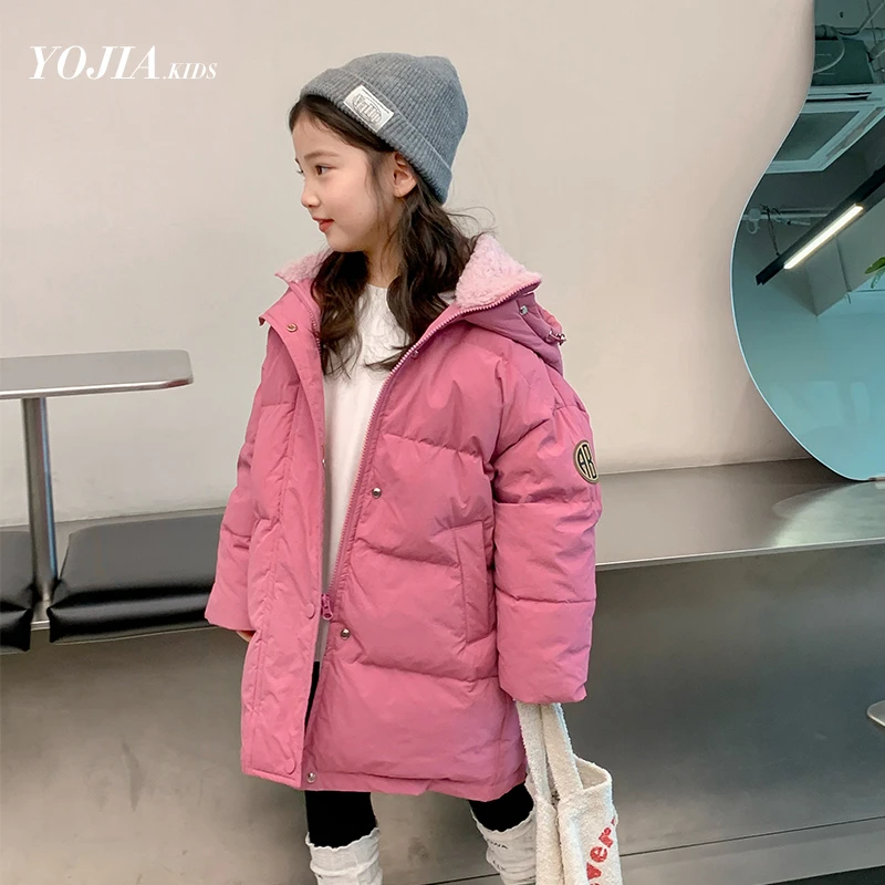 女童羽绒服2024冬装儿童teflon三防长款外套冬季加厚Y3DY642