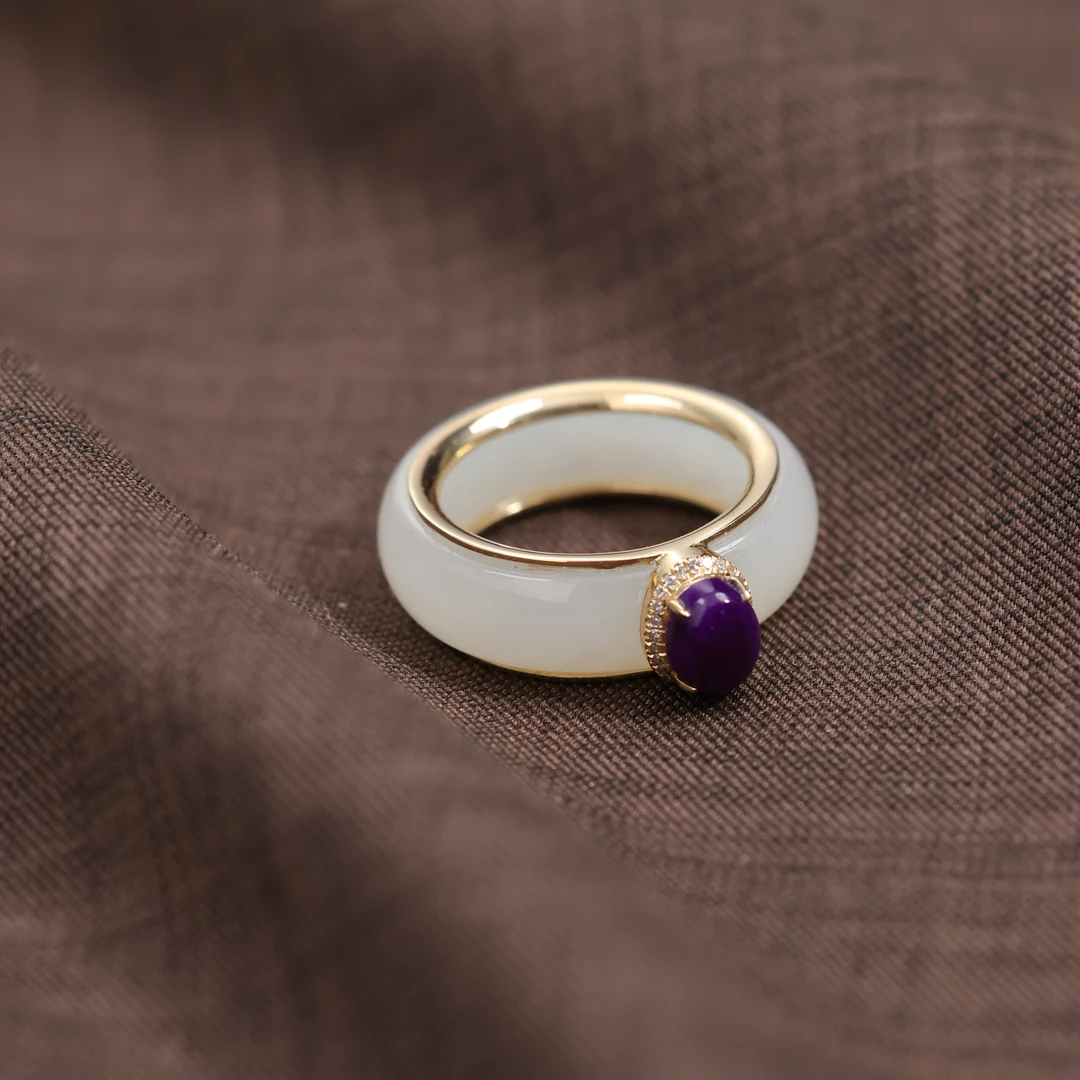 【臻隐珠宝】传承臻品和田玉白玉戒圈