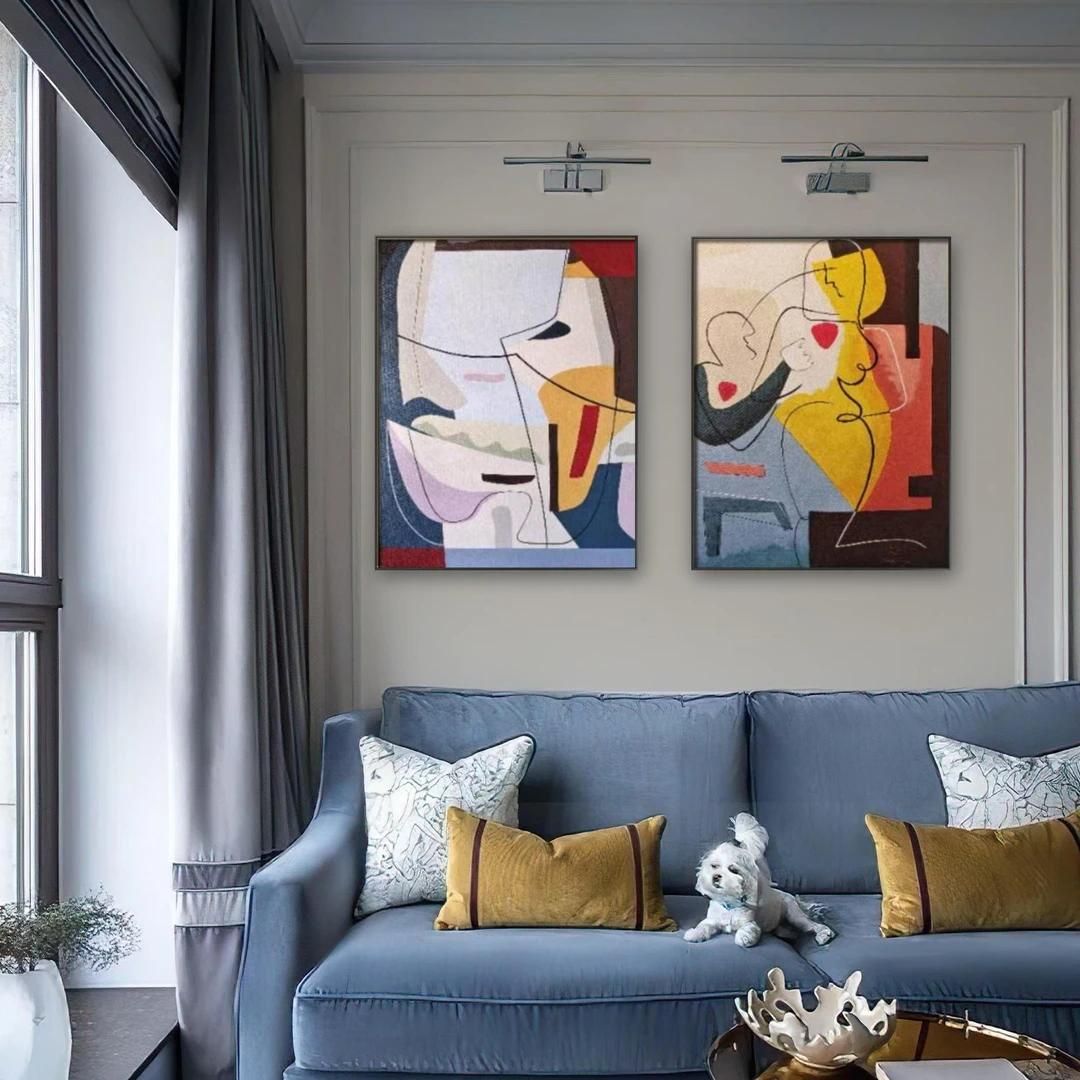 毕加索极简抽象线条人物画 客厅餐厅卧室挂画