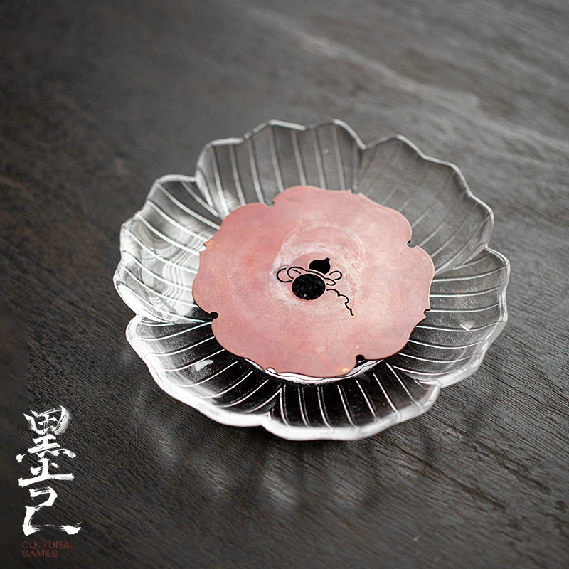 墨己 做旧铜片茶壶垫茶垫杯垫 玻璃干泡台壶承 功夫茶道茶具配件