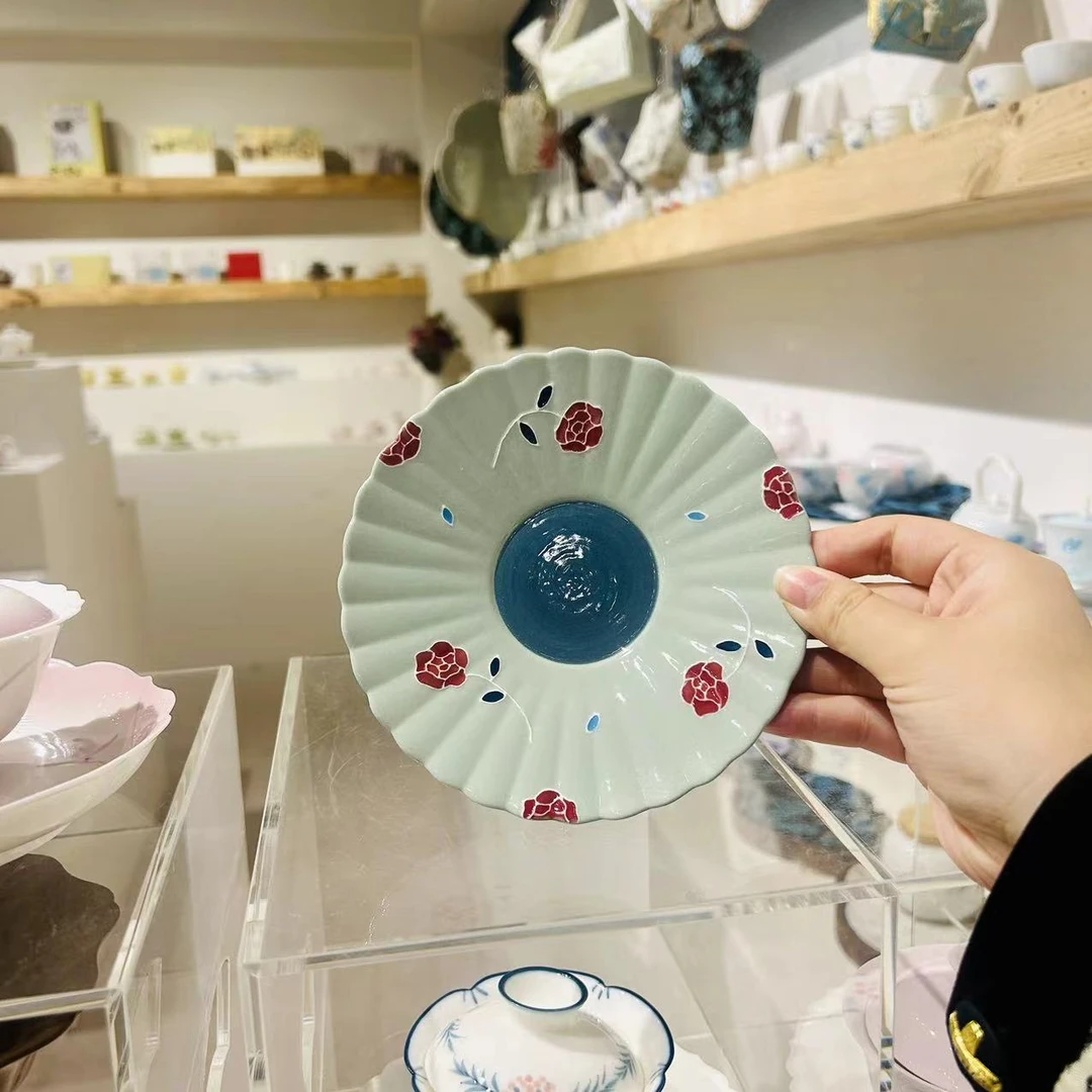 明知山志-有田烧-霜韵花枝-轻烟壶承（品牌黑盒）