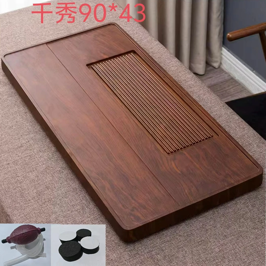 千秀90*43实木茶盘微瑕大清仓赠送水球水管脚垫