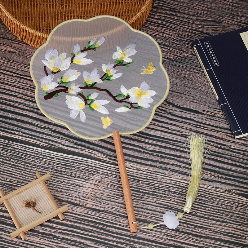 八瓣双面绣刺绣团扇传统苏绣工艺结实跳舞中国风高级新款古风扇子