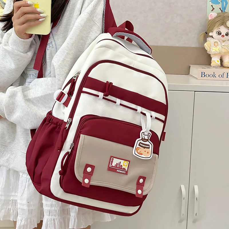 森系新款时尚2024大容量韩版中学生初中生大学生背包书包女小清新