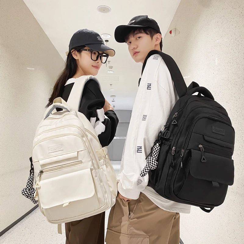 韩版初中生高中生双肩包大容量防水书包男女2022新款背包