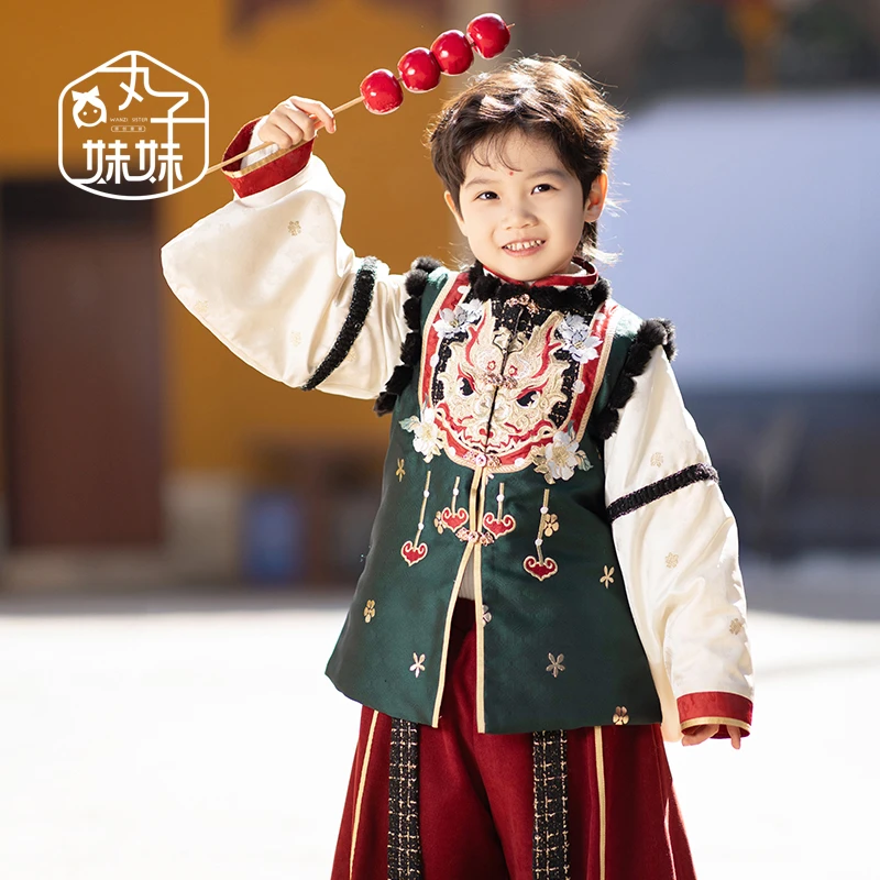 【秋冬清仓】小进宝男童汉服拜年中国风古装少爷服儿童