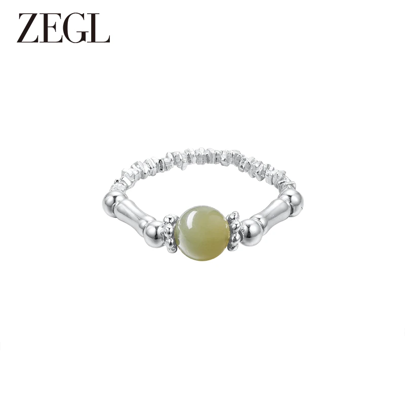 ZEGL 铜合金戒指 碎银子小众2025年新款感百搭气质时尚手饰品