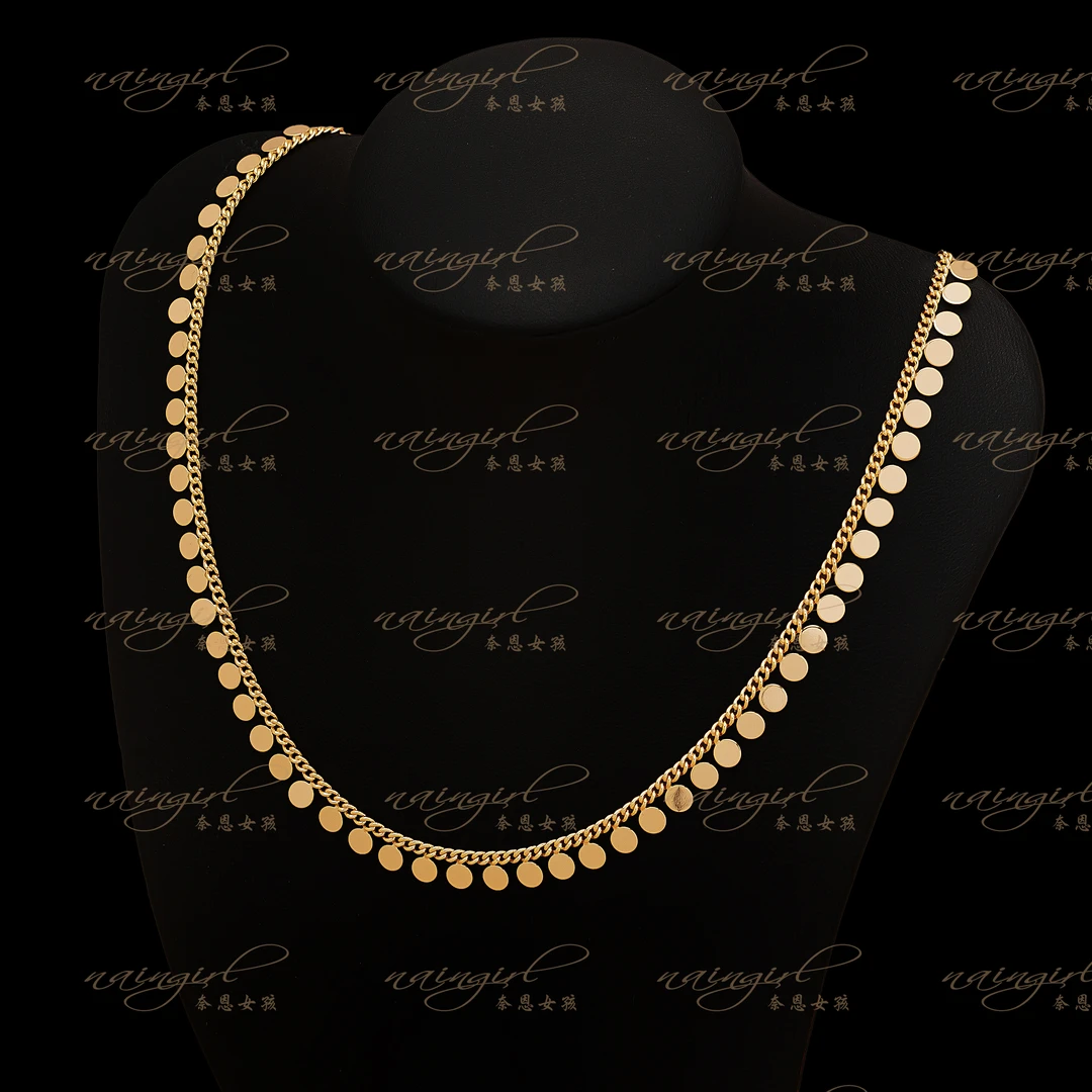 铜合金项链 X8806【风情万种】波光粼粼款气质亮片流苏时尚轻奢项链