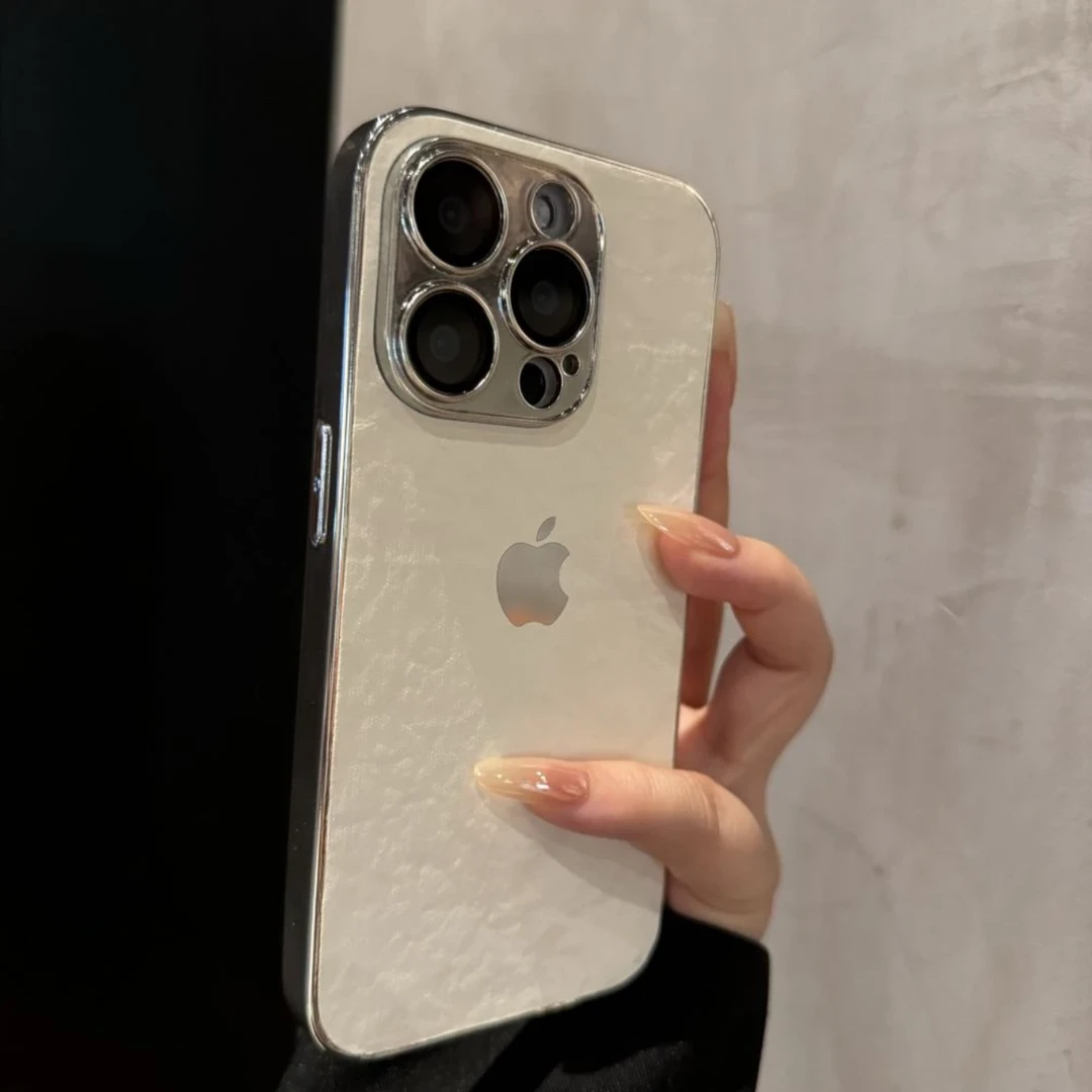 绒布电镀边适用苹果15promax手机壳iPhone14全包13防摔12小众11潮