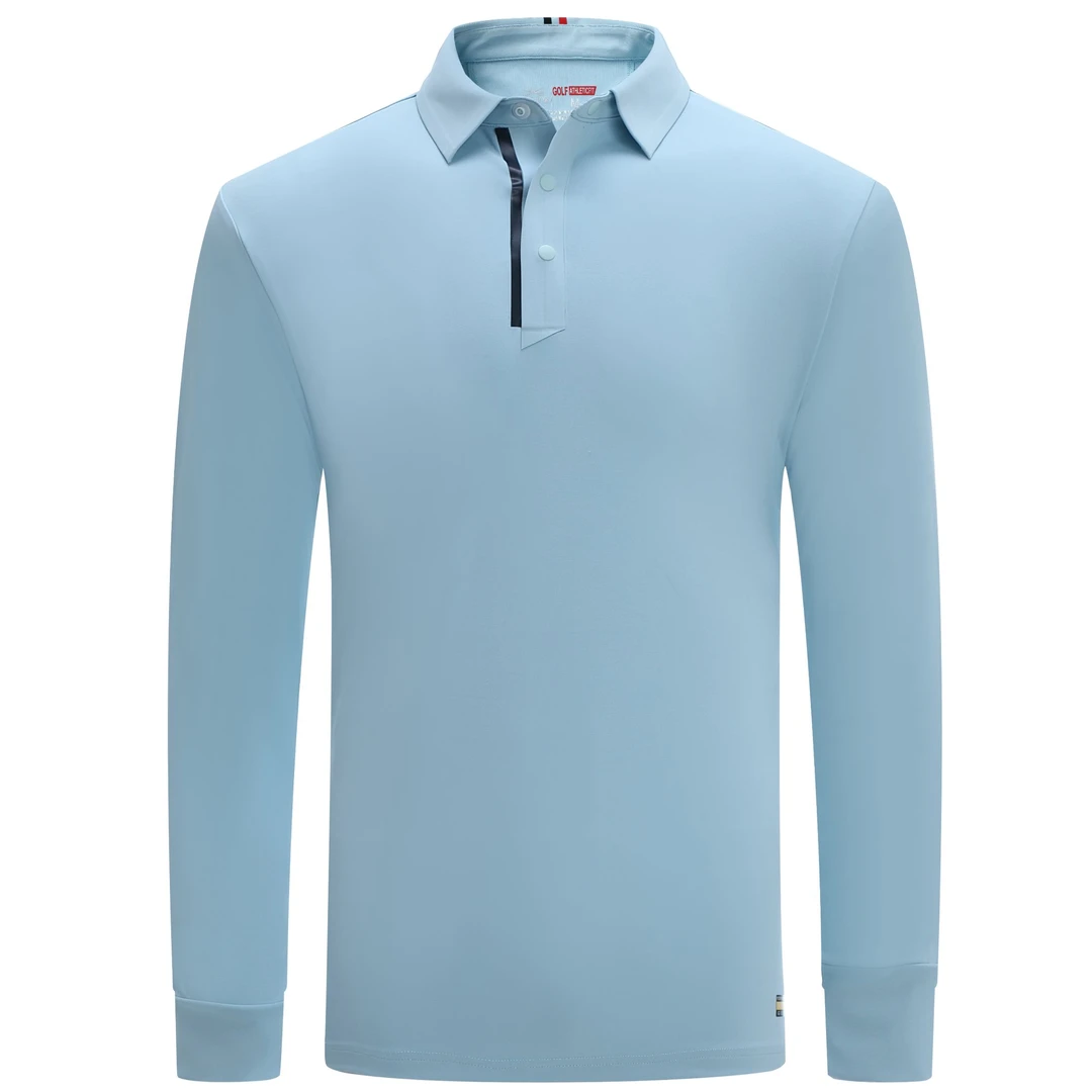 奥蓝克079拼色长袖舒适透气上衣高尔夫服装男简约运动高球棒球服